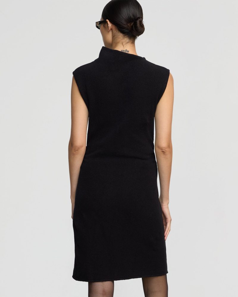 alaia asymmetric neck mini dress black 5