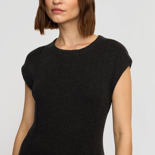 alani organic cotton wool knit top heather charcoal 3