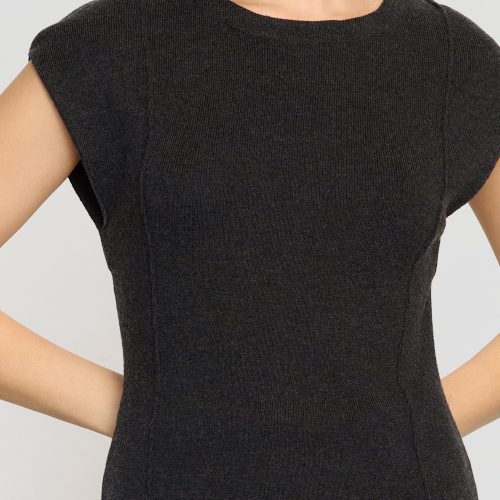 alani organic cotton wool knit top heather charcoal 4