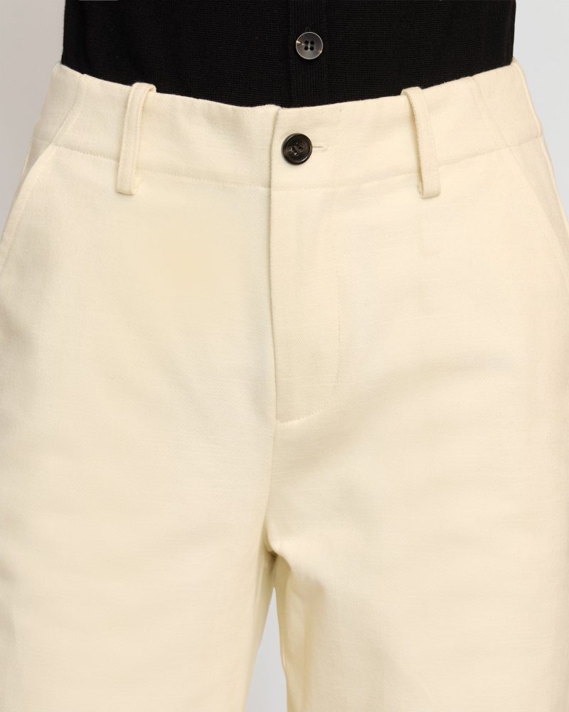 aster herringbone denim pant cream 3