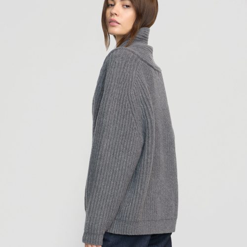 campbell shawl collar sweater heather grey 6