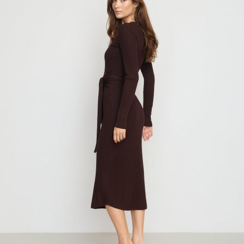 carmen ribbed long sleeve wrap dress mulberry 5