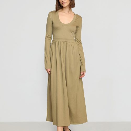 cherie u neck jersey dress light sage 1