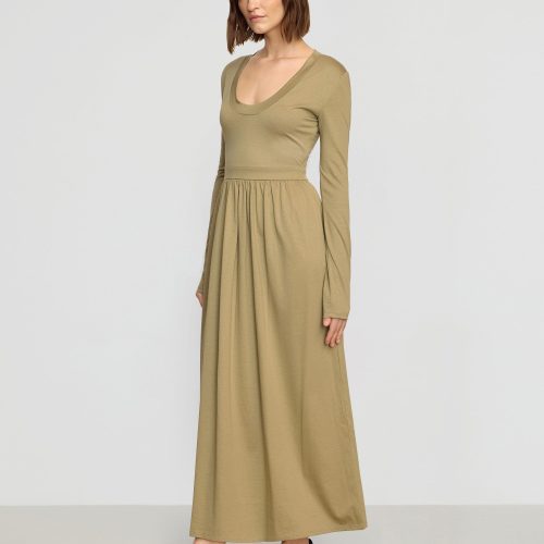 cherie u neck jersey dress light sage 3