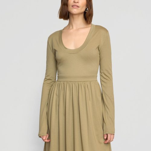 cherie u neck jersey dress light sage 5