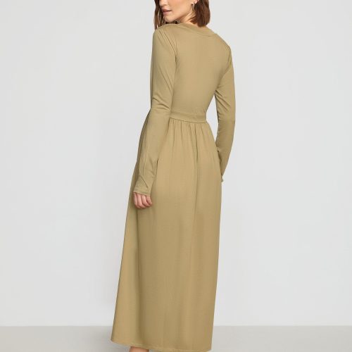 cherie u neck jersey dress light sage 6