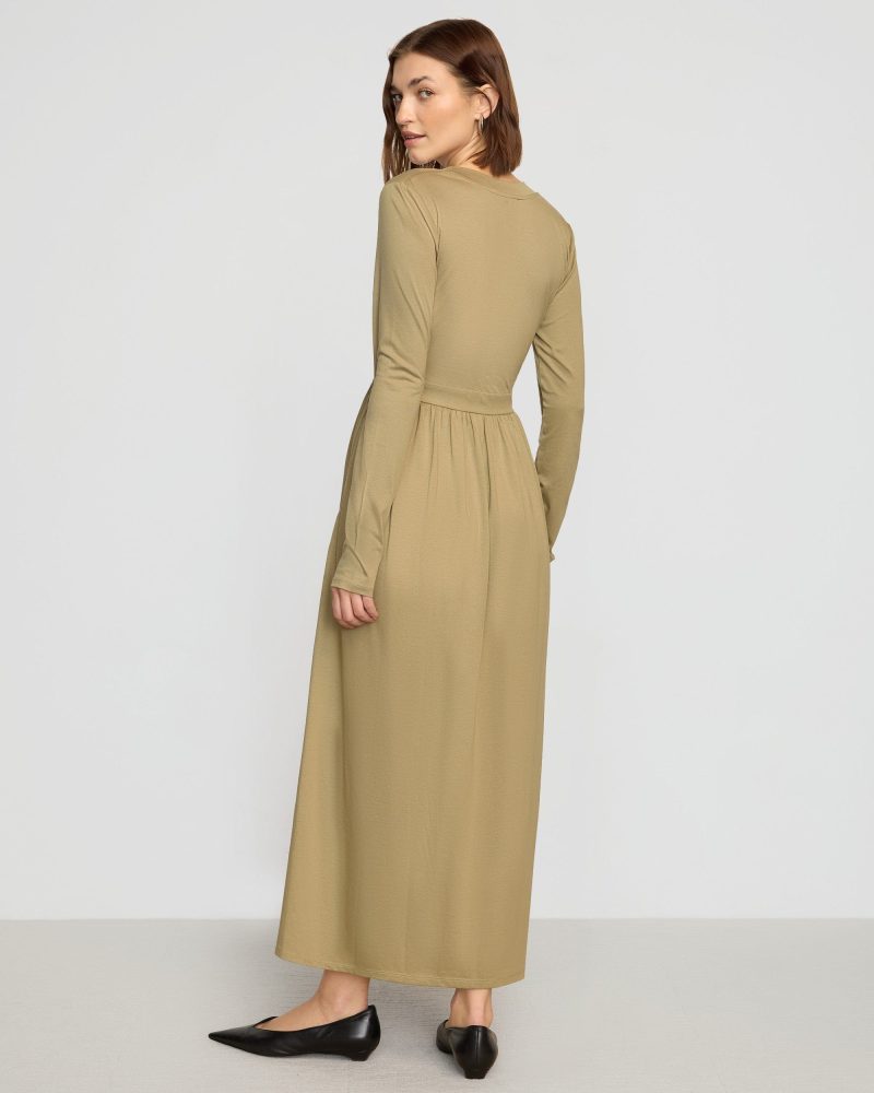 cherie u neck jersey dress light sage 6