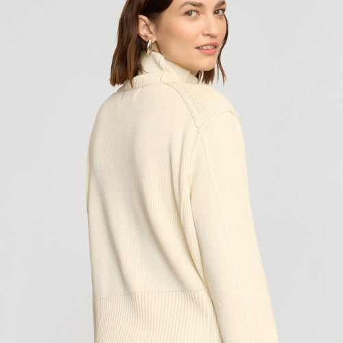 clove button mock neck knit cardigan cream 6