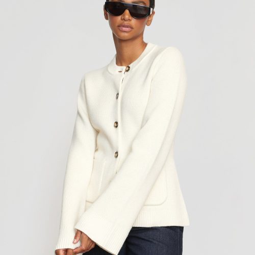 eames cotton wool button cardigan cream 2