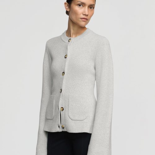 eames cotton wool button cardigan heather grey 2 9a8145b3 340d 400b 92d1 e0fae5762b27