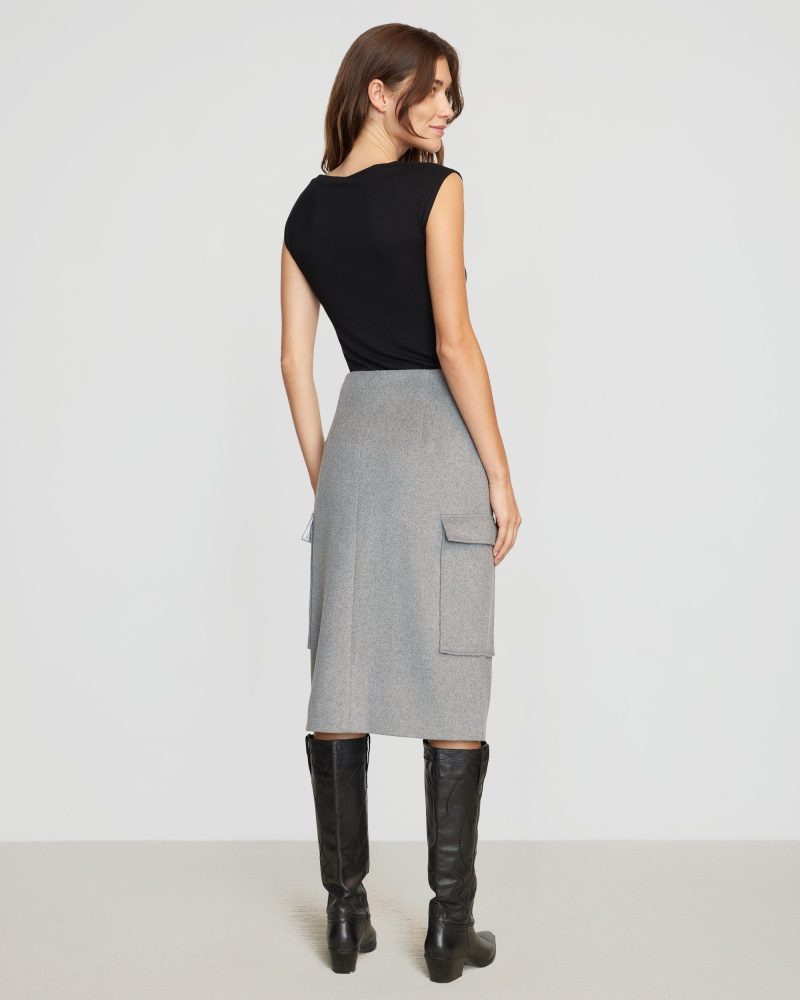 felicia wool utility midi skirt heather grey 6