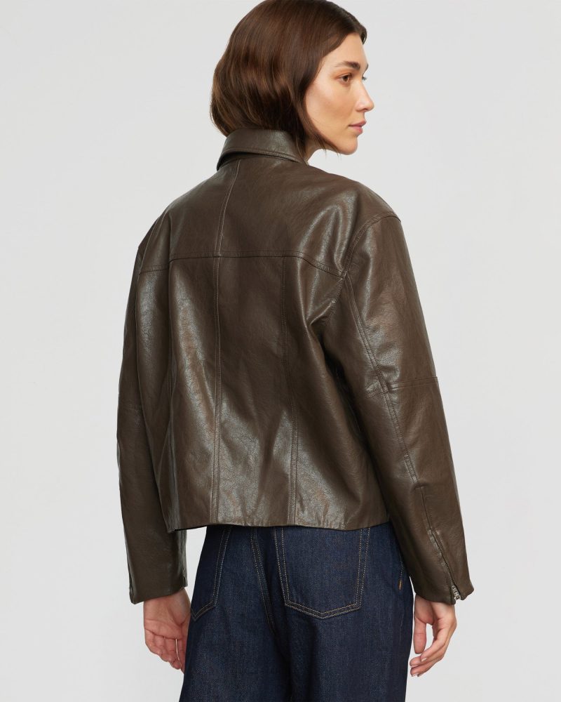 halle vegan leather bomber morel 6