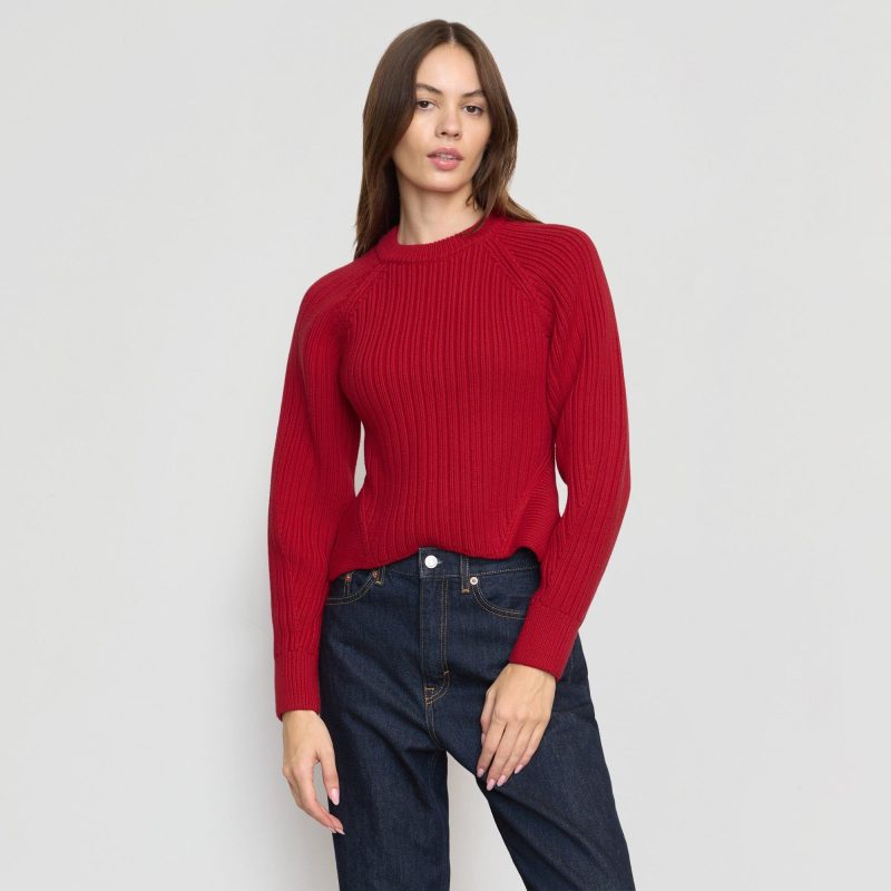 iona organic cotton cropped sweater lacquer 0