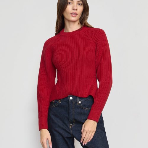 iona organic cotton cropped sweater lacquer 1