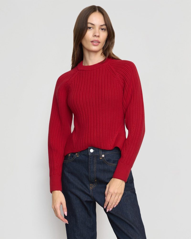 iona organic cotton cropped sweater lacquer 1