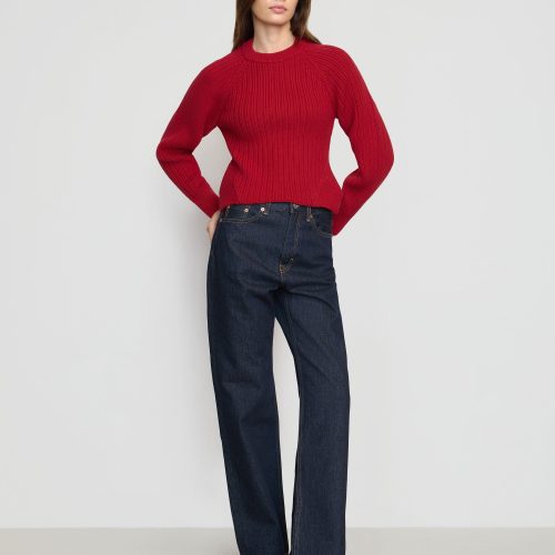 iona organic cotton cropped sweater lacquer 2