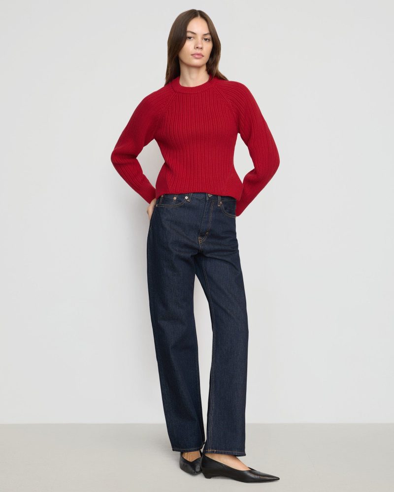 iona organic cotton cropped sweater lacquer 2