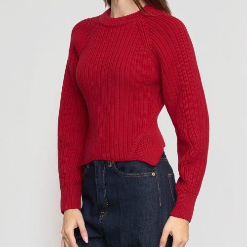 iona organic cotton cropped sweater lacquer 3