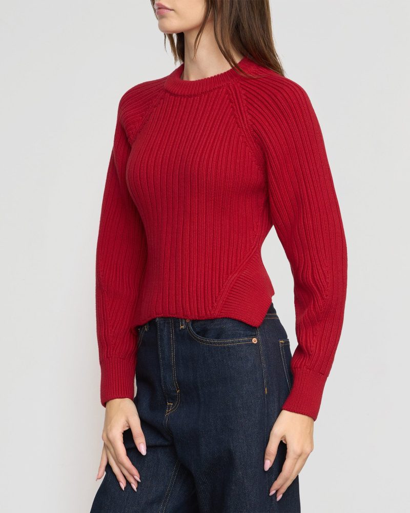 iona organic cotton cropped sweater lacquer 3