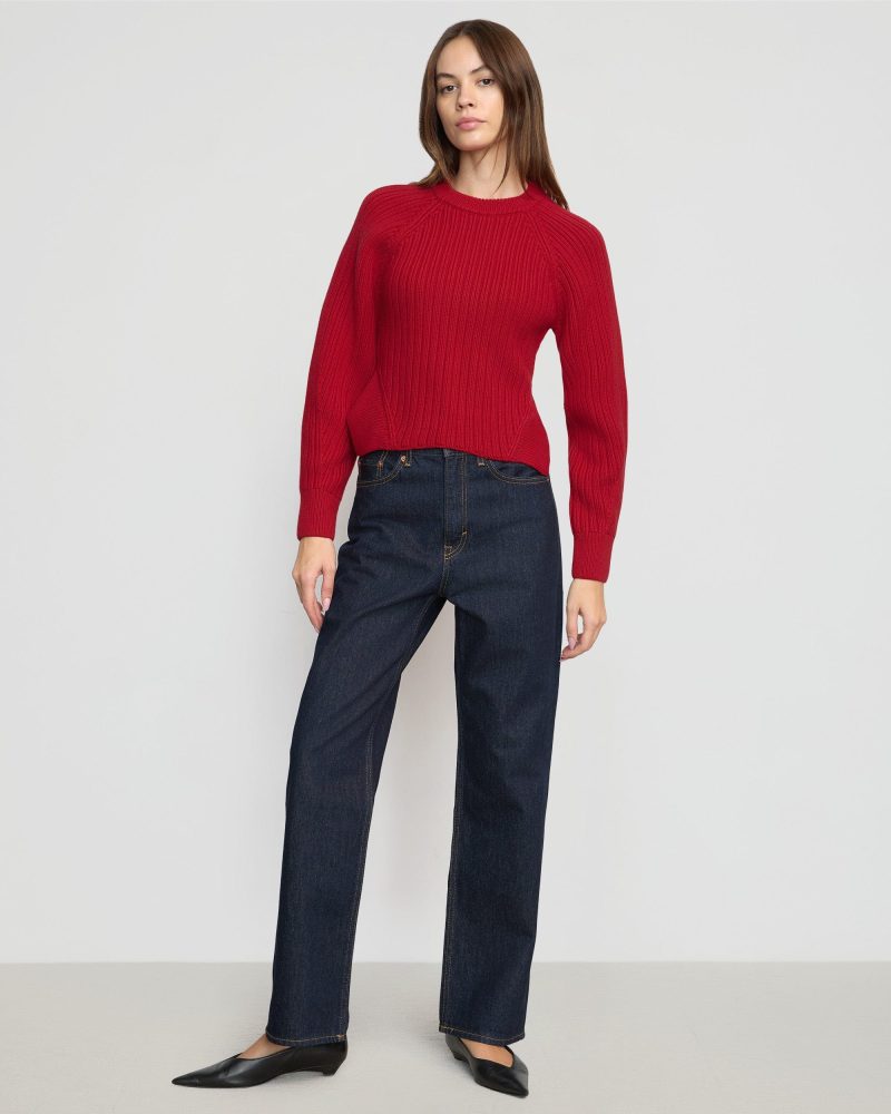 iona organic cotton cropped sweater lacquer 4