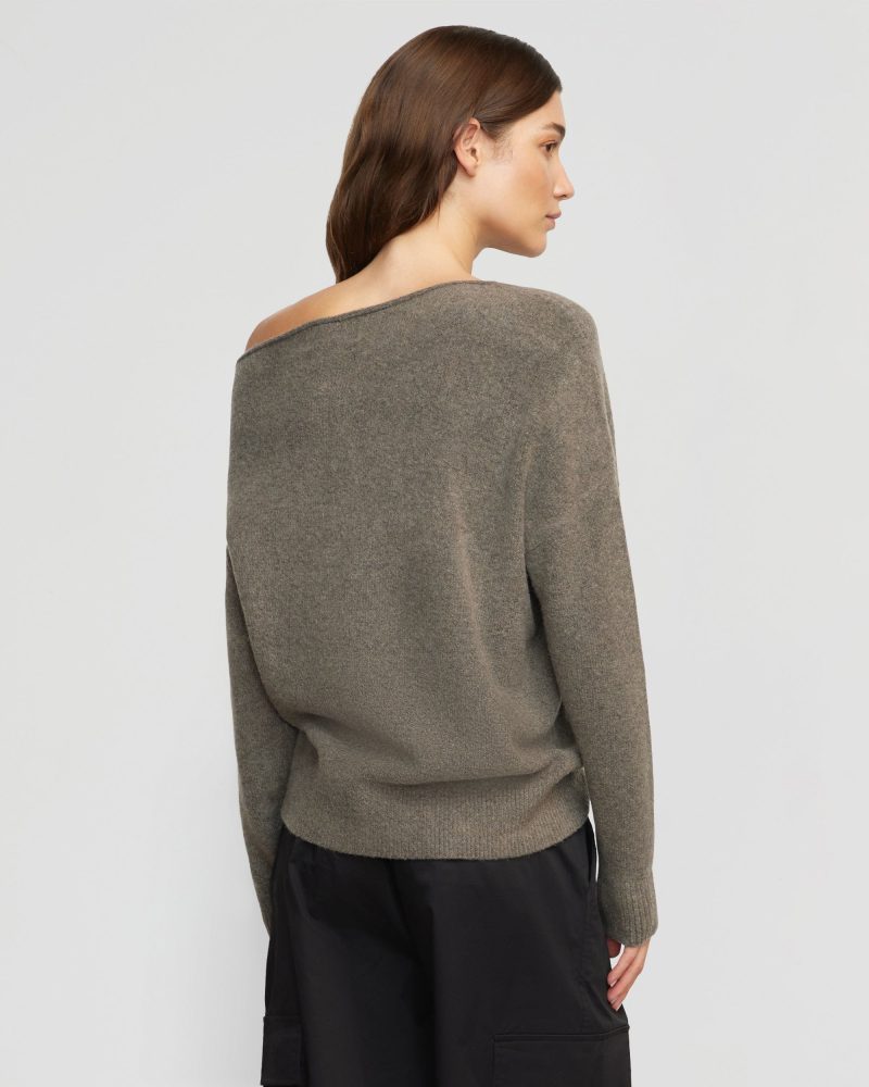 iris off shoulder sweater mushroom 5