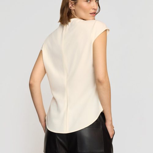 jacqueline semi sheer crepe blouse cream 5