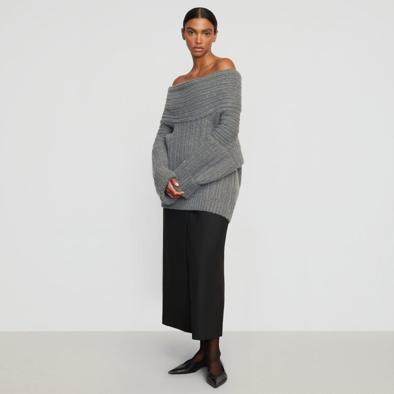 jamie chunky asymmetric neck sweater heather grey 0 3b0b2a5b 7108 4f02 9102 9992273dec26