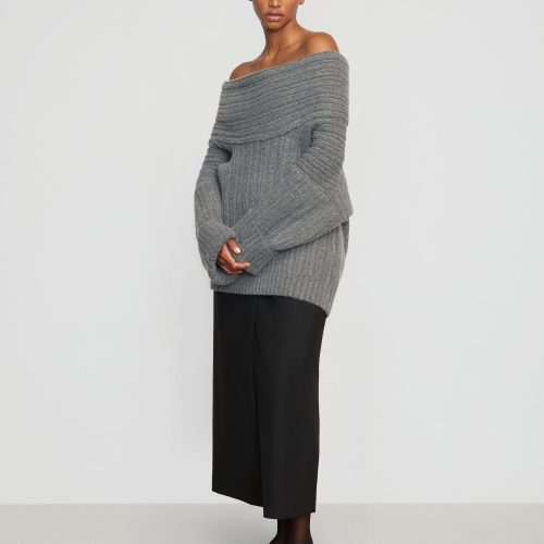 jamie chunky asymmetric neck sweater heather grey 1 fcfe7189 1f2c 4aaf bcb3 2d75b8562958