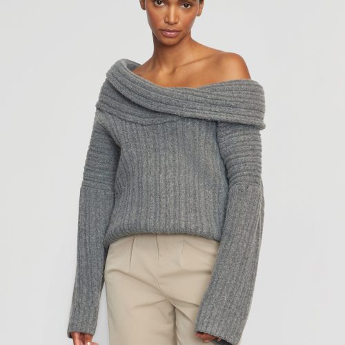 jamie chunky asymmetric neck sweater heather grey 2 8f69b15e 0e74 4c4e ab0d d94946680068