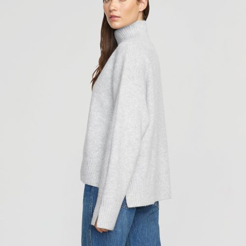 karlie oversized turtleneck sweater heather grey 4