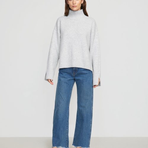 karlie oversized turtleneck sweater heather grey 5