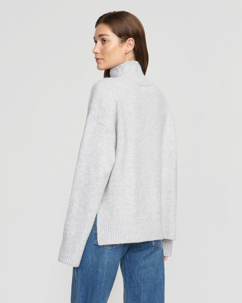 karlie oversized turtleneck sweater heather grey 6