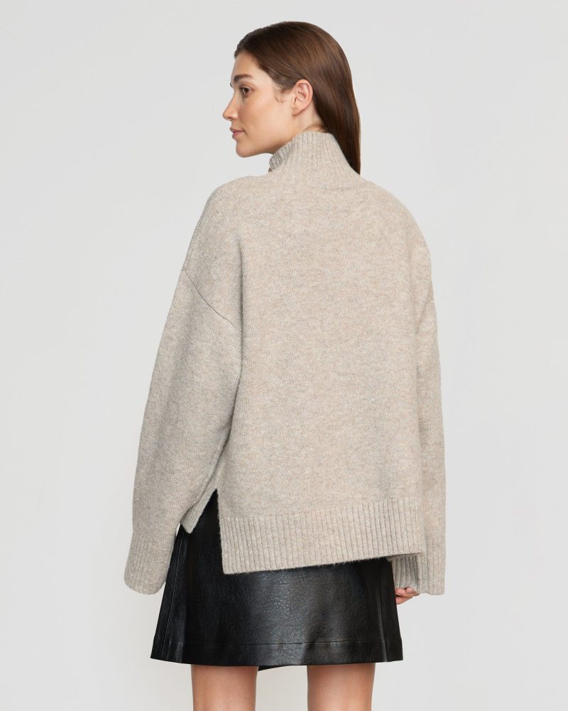 karlie oversized turtleneck sweater oatmeal 6