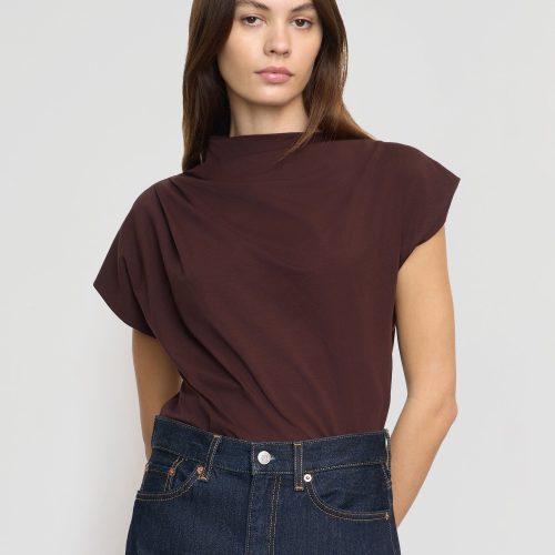 kenny asymmetric neck tee merlot 2