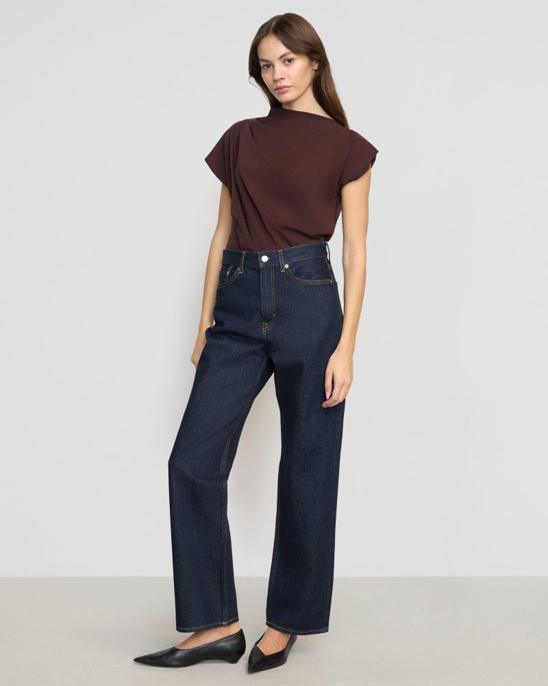 kenny asymmetric neck tee merlot 3