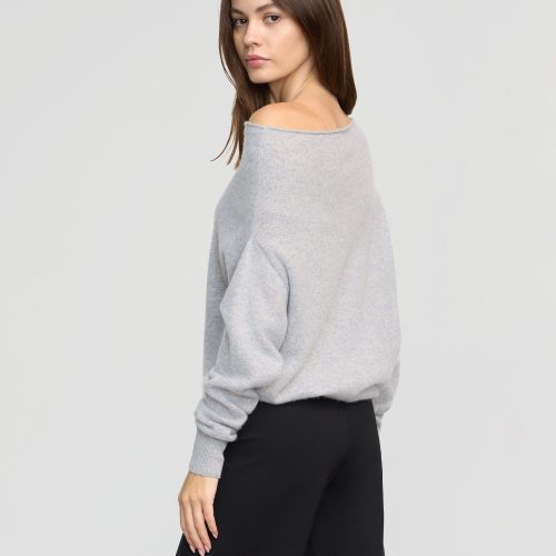 lan cashmere off shoulder sweater heather grey 1 085f43b4 10cb 4882 b90e 07324463e92b