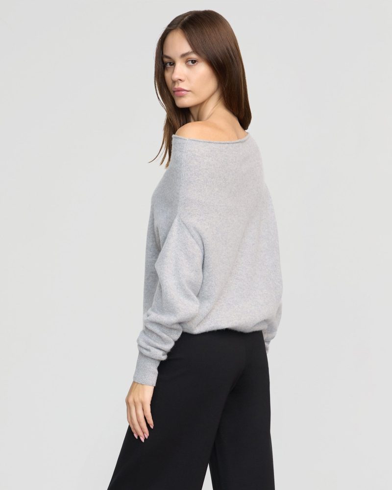 lan cashmere off shoulder sweater heather grey 1 085f43b4 10cb 4882 b90e 07324463e92b