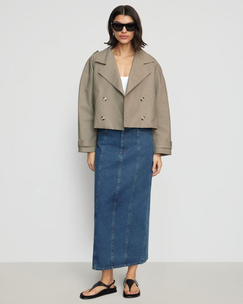 luca cropped trench jacket taupe 4