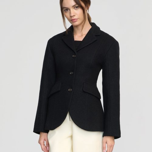 marina wool blend sculpted blazer black 1 9811266e 10b7 4484 99ae 80deead6fae8