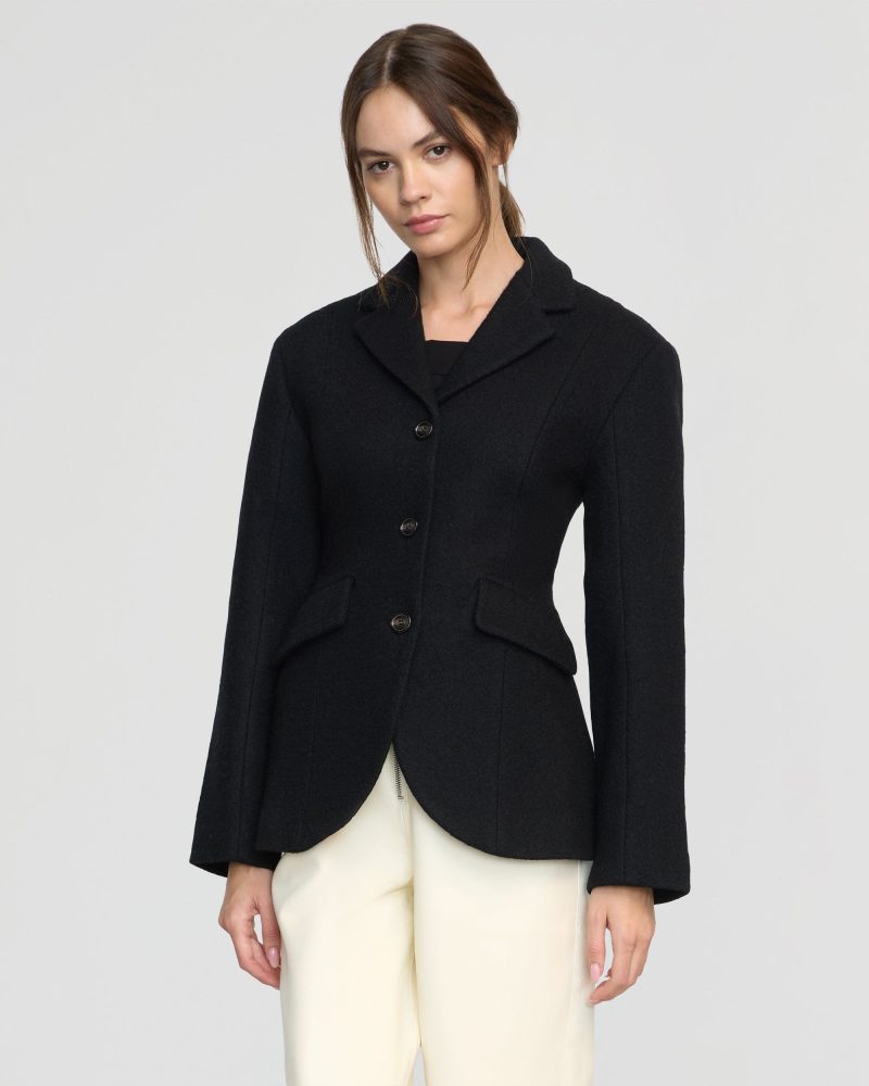 marina wool blend sculpted blazer black 1 9811266e 10b7 4484 99ae 80deead6fae8