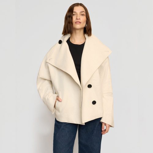 pascia collared canvas peacoat natural cream 0