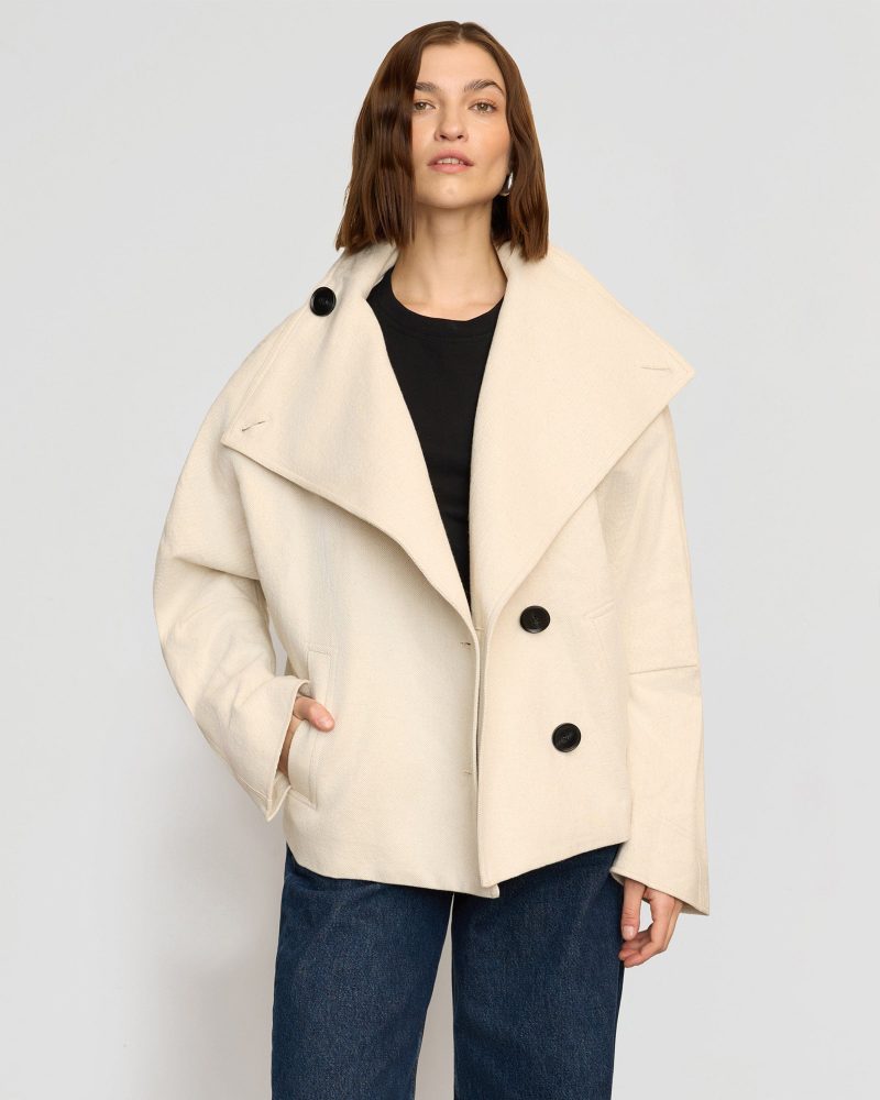 pascia collared canvas peacoat natural cream 1