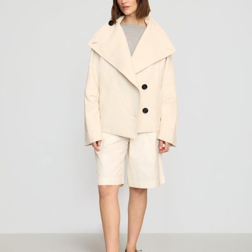 pascia collared canvas peacoat natural cream 3