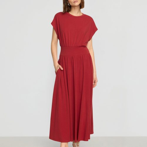 prima jersey midi dress crimson 1