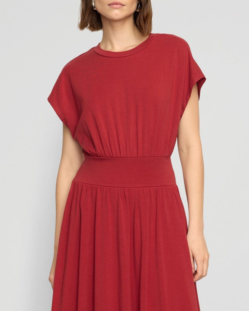 prima jersey midi dress crimson 2