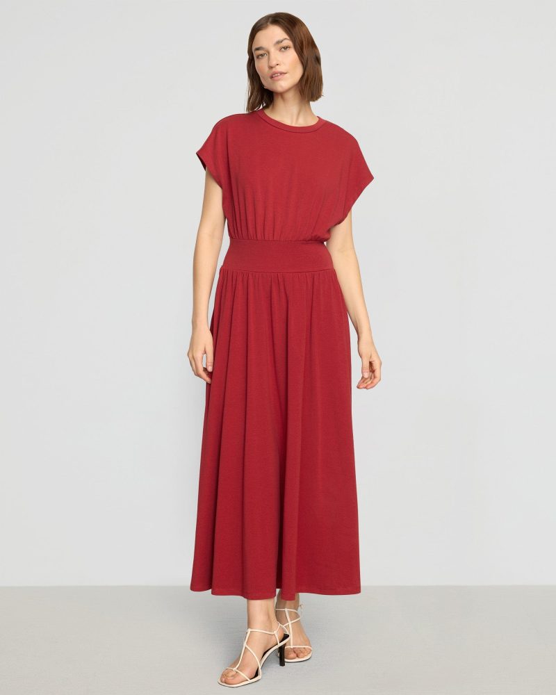 prima jersey midi dress crimson 3