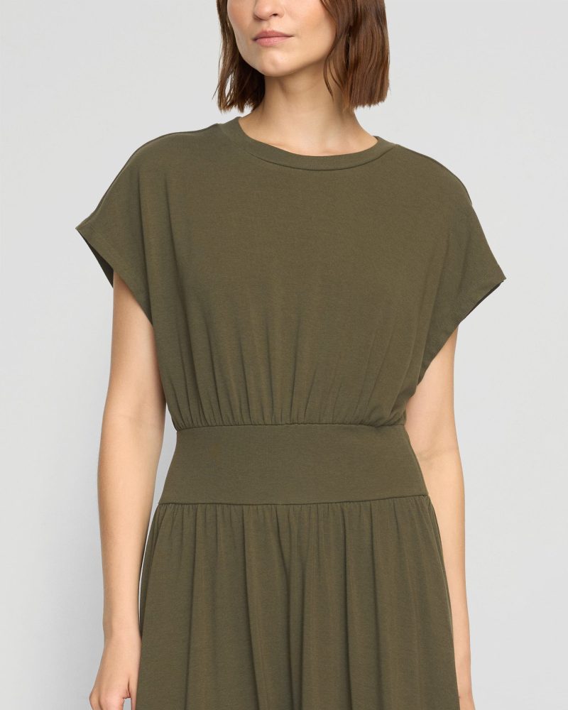 prima jersey midi dress olive 2