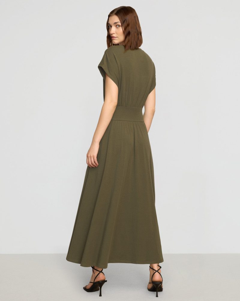 prima jersey midi dress olive 5