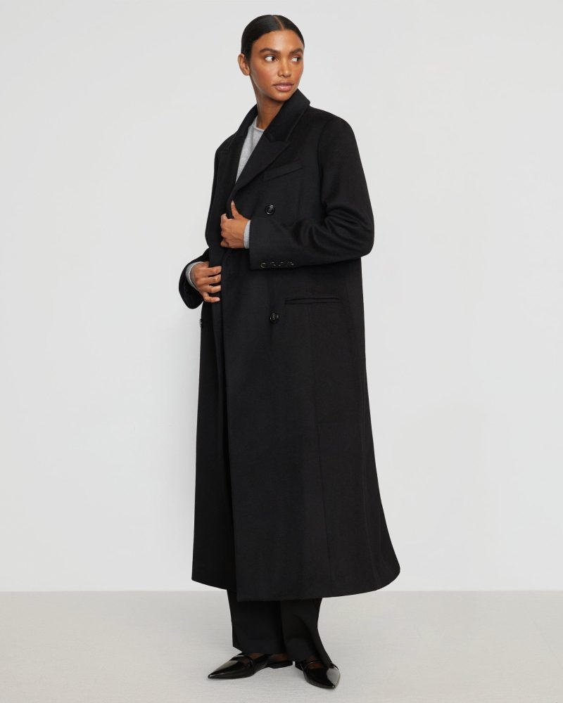 ravenna wool blend maxi coat black 2