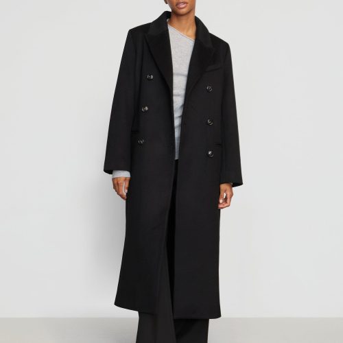 ravenna wool blend maxi coat black 4